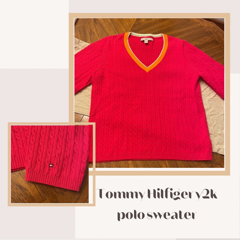 Tommy Hilfiger y2k polo sweater